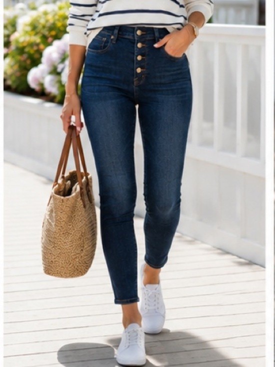 J. Crew Denim - J Crew Button Fly High Rise Skinny Jeans Excellent Size 29